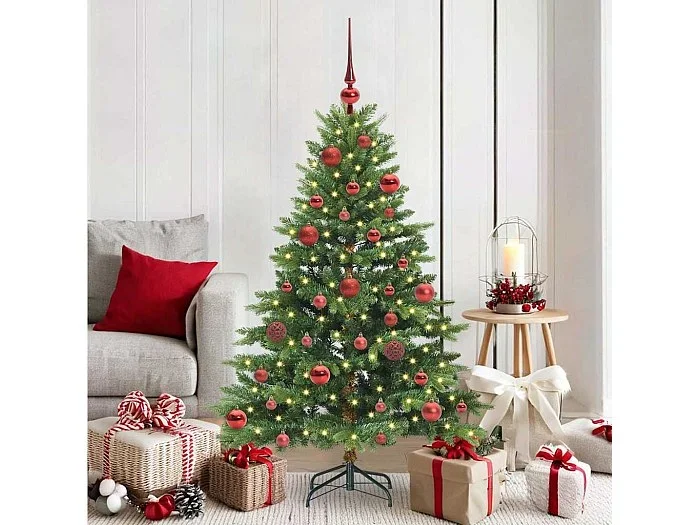 Árbol de Navidad artificial con 150 LED Verde 150 cm PE y PVC