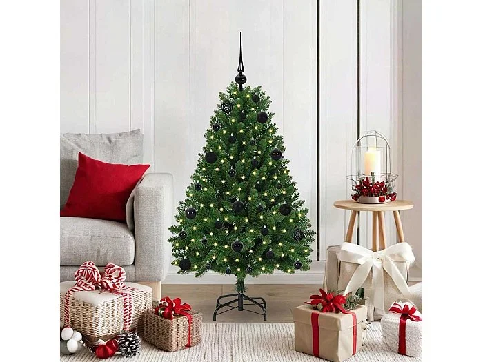 Árbol de Navidad artificial Verde 120 cm PVC y Metal
