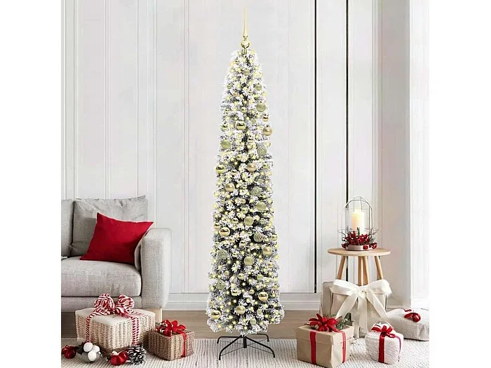 Árbol de Navidad artificial Verde 210 cm PVC, Acero y Plástico
