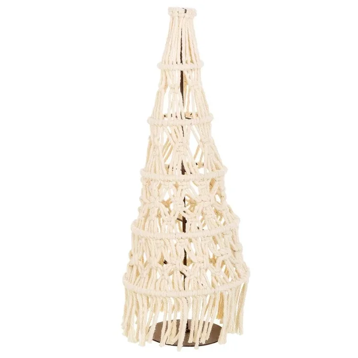 Árbol decorativo de algodón trenzado blanco d18x52
