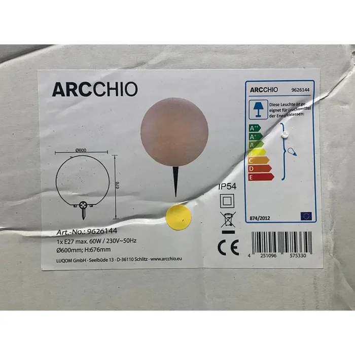 Arcchio – Lámpara de exterior SENADIN 1xE27/60W/230V 60 cm IP54