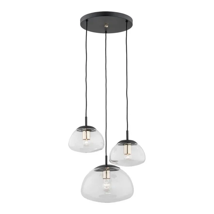 Argon 1492 – Lámpara colgante de cable TRINI 3xE27/15W/230V negro