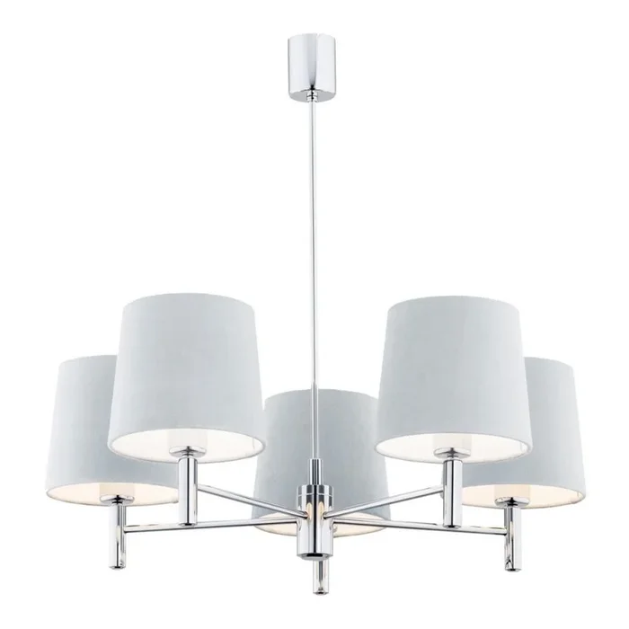 Argon 2076 – Lámpara colgante BOLZANO 5xE27/15W/230V gris