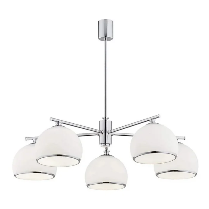Argon 2087 – Lámpara colgante MARBELLA 5xE27/15W/230V cromo brillante