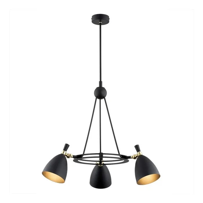 Argon 6149 – Lámpara colgante CHARLOTTE 3xE27/15W/230V negro/dorado