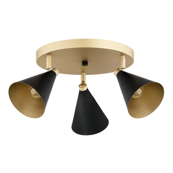 Argon 6262 – Foco LUCINDA 3xE14/7W/230V negro/dorado