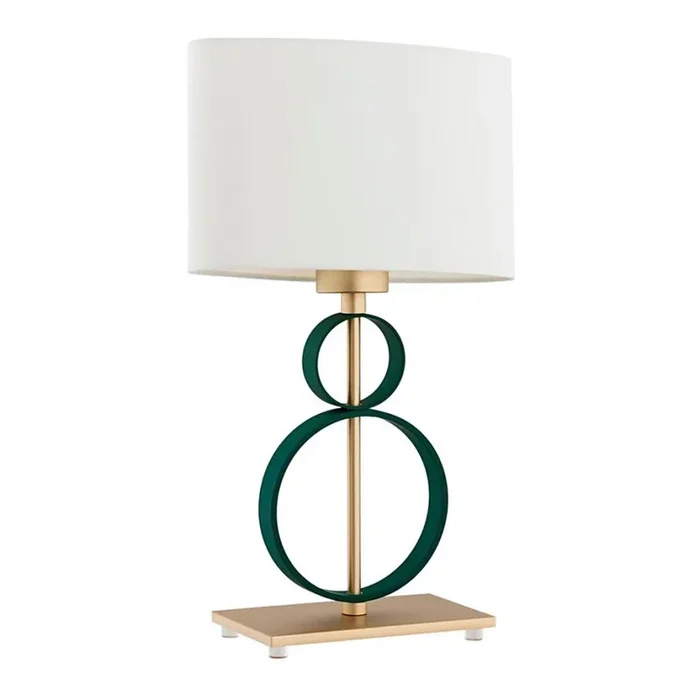 Argon 8317 – Lámpara de mesa PERSEO 1xE27/15W/230V 42 cm color crema/verde