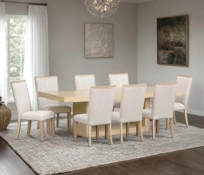 Aristotle White 9-Piece Dining Room Set