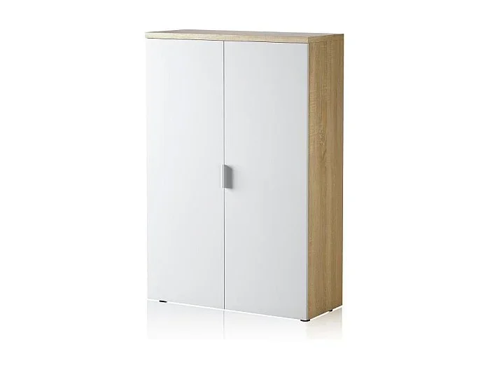 Armario auxiliar Work Blanco Artik (Blanco Mate) – Roble Canadian
