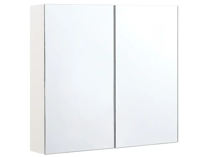 Armario con espejo de pared para baño NAVARRA 80 cm 70 cm Blanco