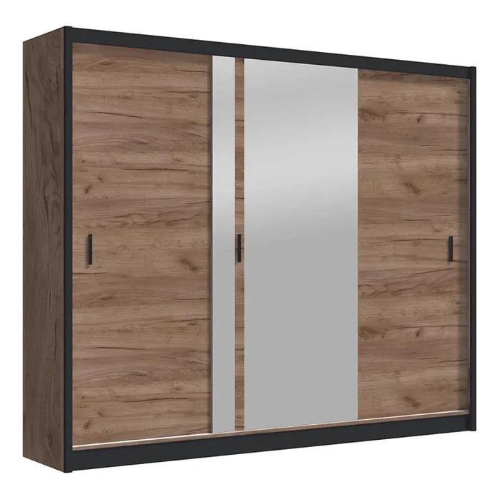 Armario con espejo SABRINA 250×215 cm roble craft