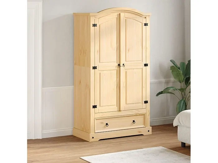 Armario Corona 102x52x186 cm madera maciza de pino