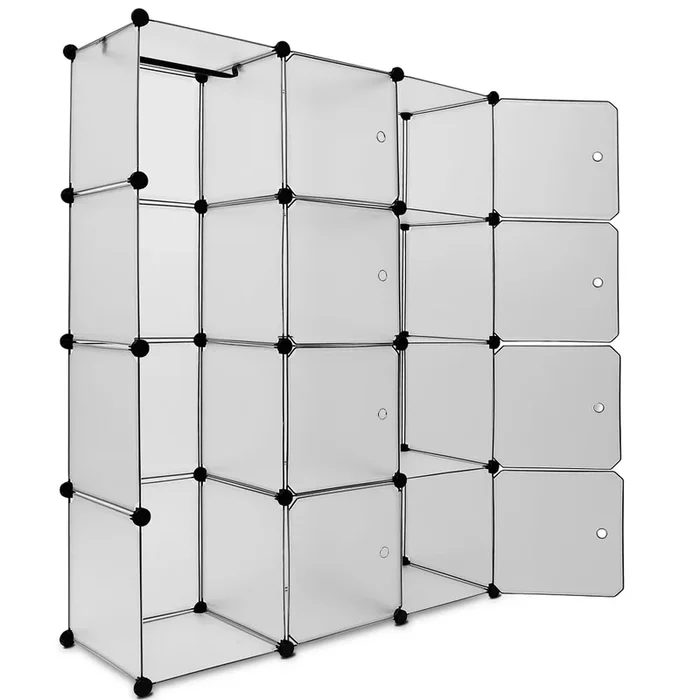 Armario de cajas de plástico transparente