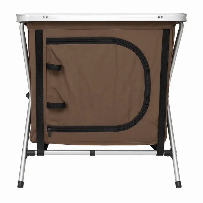 Armario de Cocina Mesa Plegable para Camping 60x44x60CM – Mesa de Almacenamiento Compacta