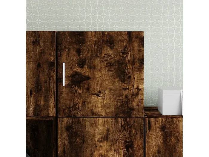 Armario de pared madera ingeniería roble ahumado 40×42,5×40 cm