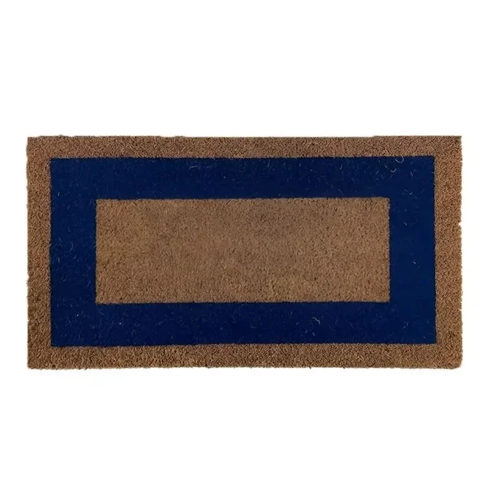 Arquiservi – Felpudo de coco antideslizante cenefa Azul 60×100 cm