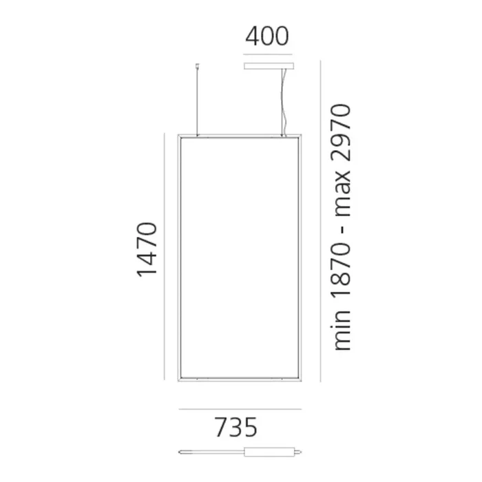 Artemide Discovery Rectangular APP negro CCT