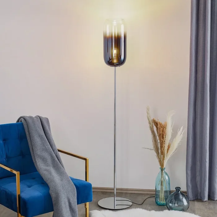 Artemide Gople lámpara de pie azul/plata