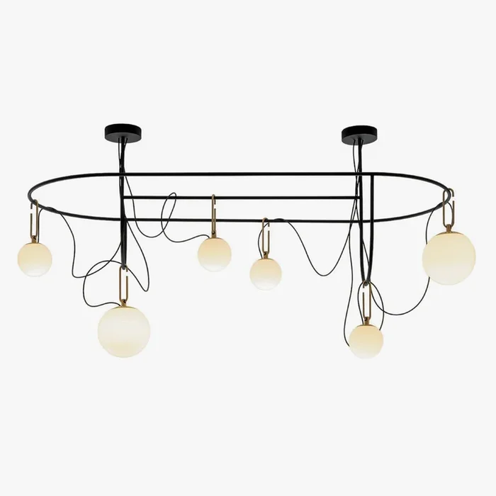 Artemide nh S5 lámpara colgante de cristal, 6 luces
