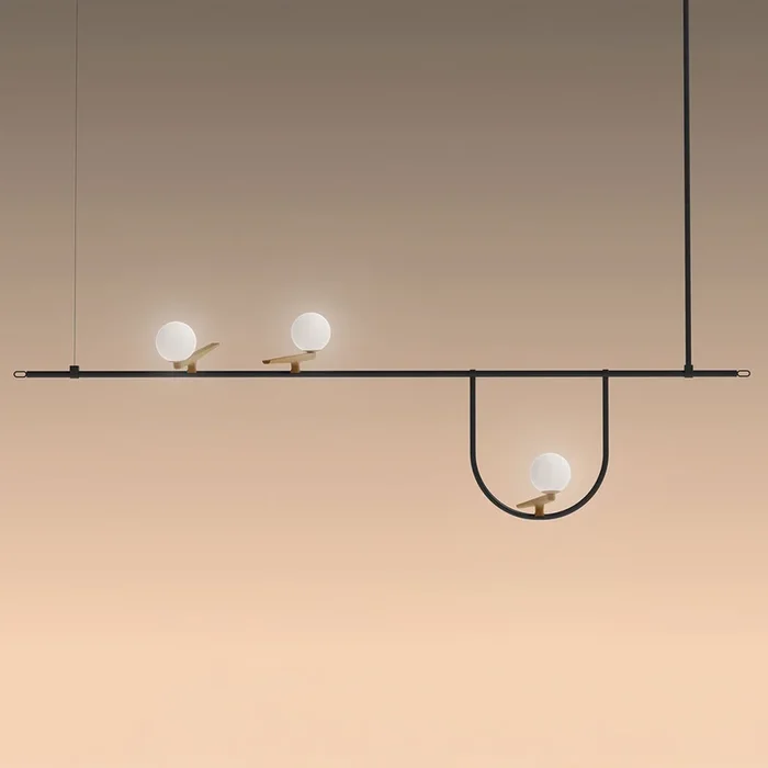 Artemide Yanzi 1 colgante LED 3 luces push dim