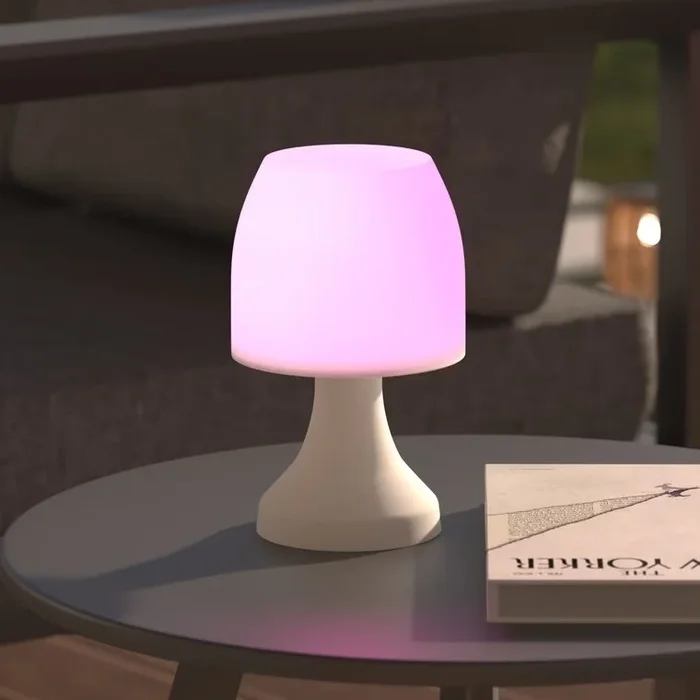 Atmosphera – Lámpara de mesa exterior LED RGB DOKK LED/3xAAA 19,5 cm IP44