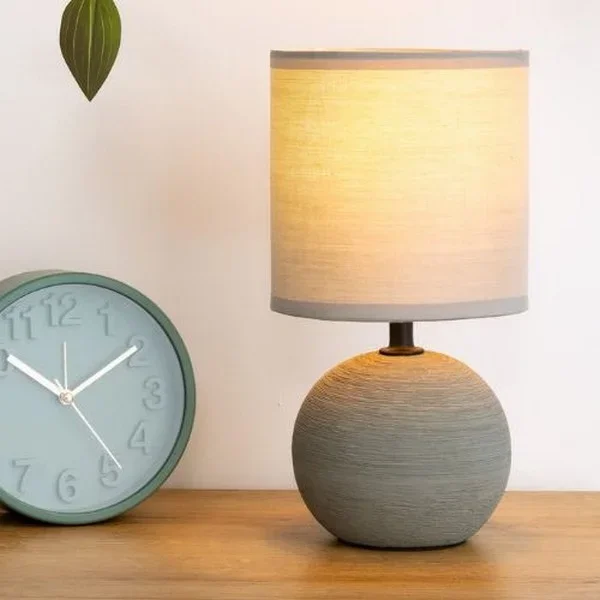 Atmosphera – Lámpara de mesa TIMÉO 1xE14/60W/230V gris/blanco
