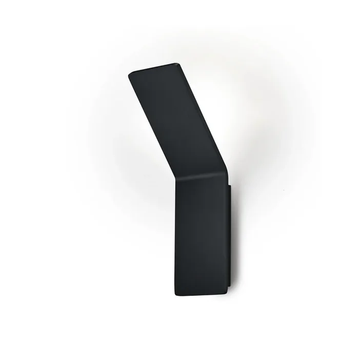 Ava aplique de pared LED, negro, aluminio, 1 luz