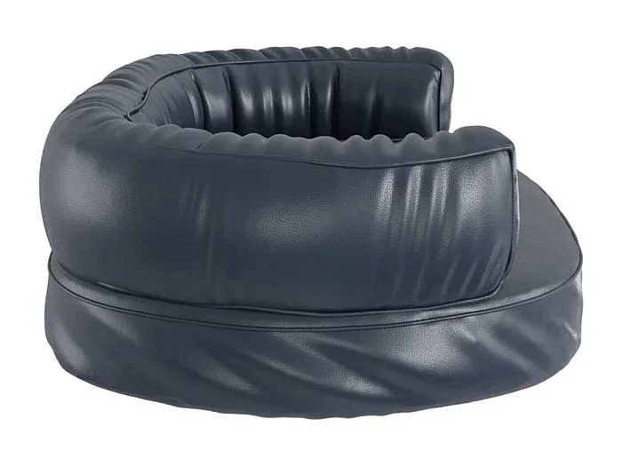 Aventura Cama para perros de espuma cuero sintético azul oscuro 60×42 cm