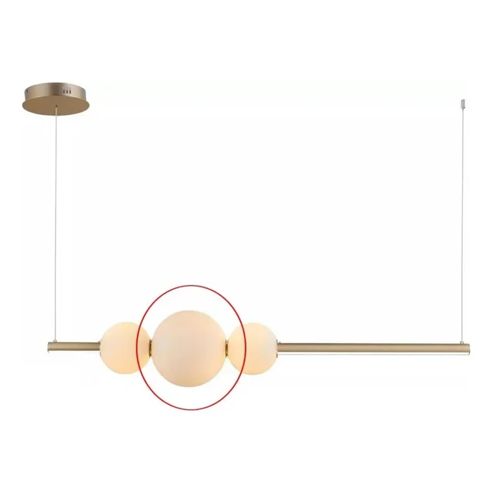 Azzardo – Vidrio de repuesto para lámpara de araña SANDRA blanco – grande diá. 22 cm