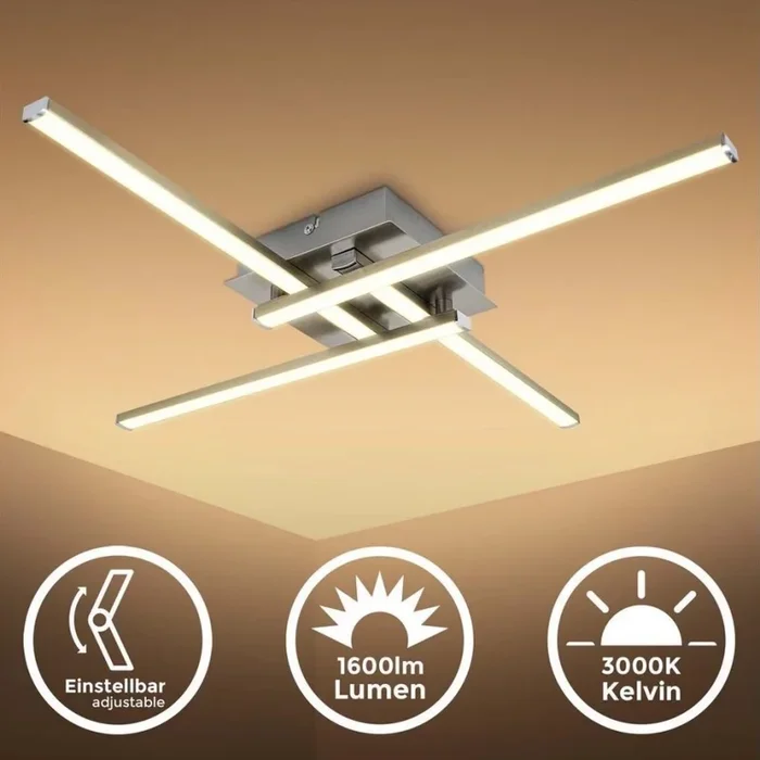 B.K. Licht 1315 – Plafón LED 4xLED/5W/230V