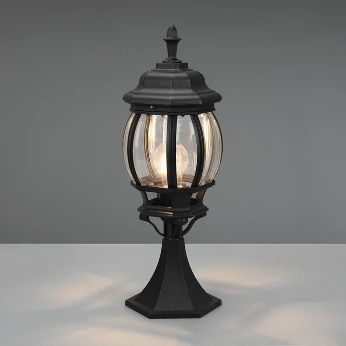 Baliza Elvo, negro mate, altura 49 cm, aluminio