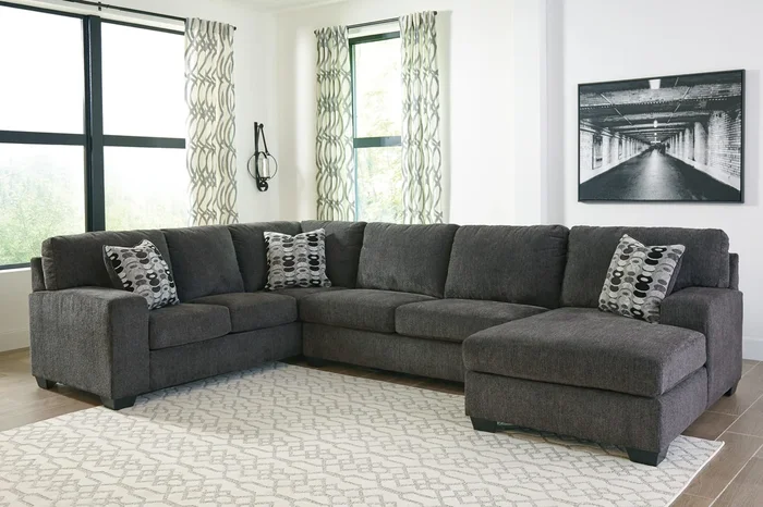 Ballinasloe Smoke 3-Piece Right Arm Facing (RAF) Chaise Sectional