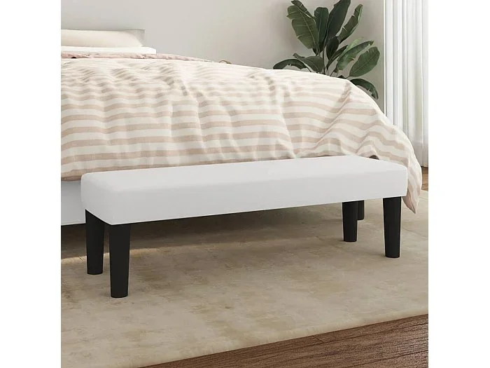 Banco Blanco 100x30x30 cm Polipiel