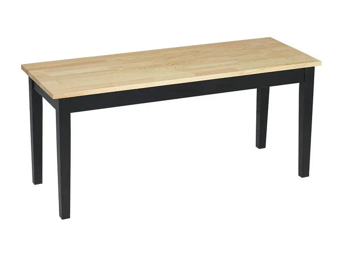 Banco de cocina de 2 plazas, madera de pino, natural (102x36x45 cm)