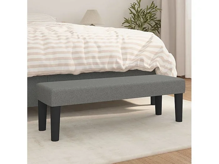 Banco de tela gris oscuro 100x30x30 cm ES710579