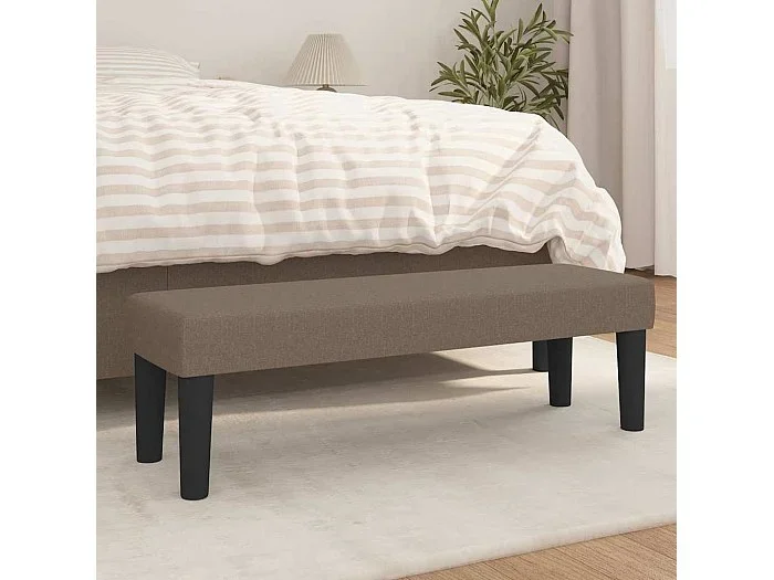 Banco de tela gris taupe 100x30x30 cm