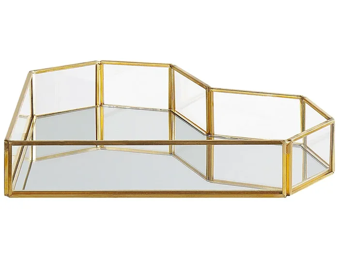 Bandeja decorativa Corazón PONTIVY Vidrio Dorado