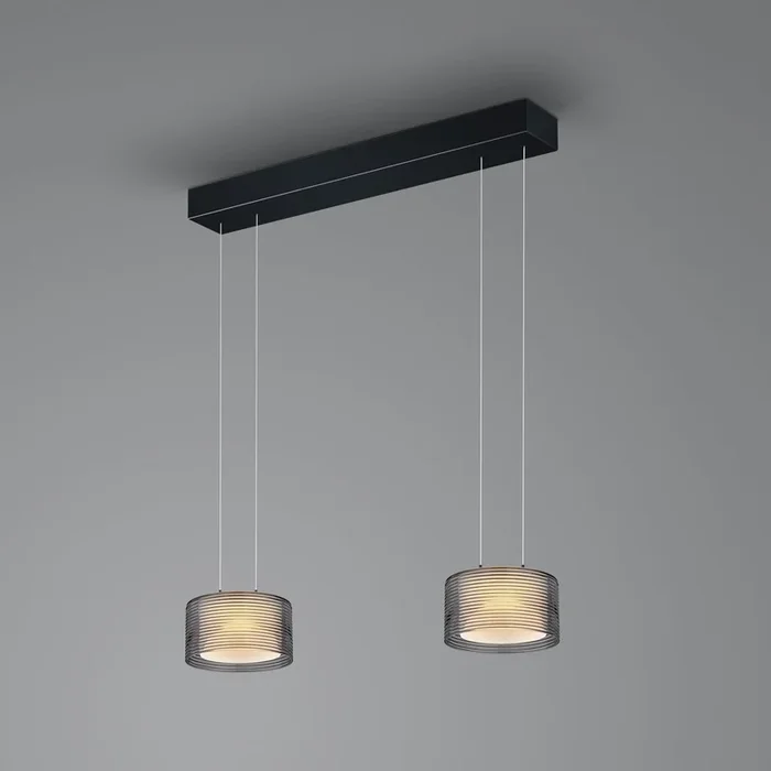 BANKAMP Grand Groove Lámpara colgante LED, versión de 2 luces