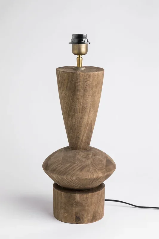 Base para Lámpara de Mesa en Madera de Mango Baily Madera Reciclada – SKLUM