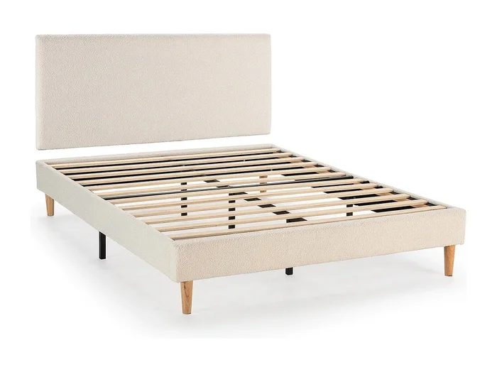 Base tapizada + cabecero Niebla 160×200 cm Beige