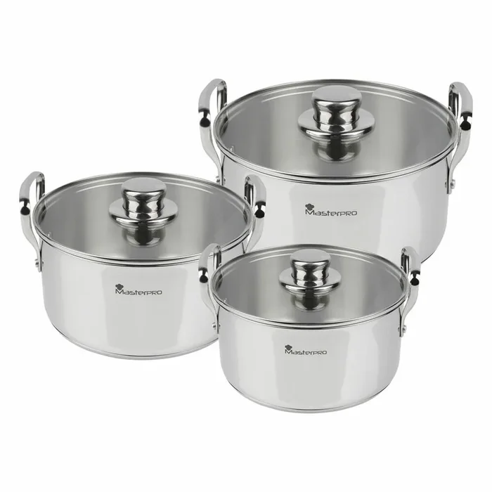 Batería de Cocina Masterpro SMART MP Acero Inoxidable (6 pcs)