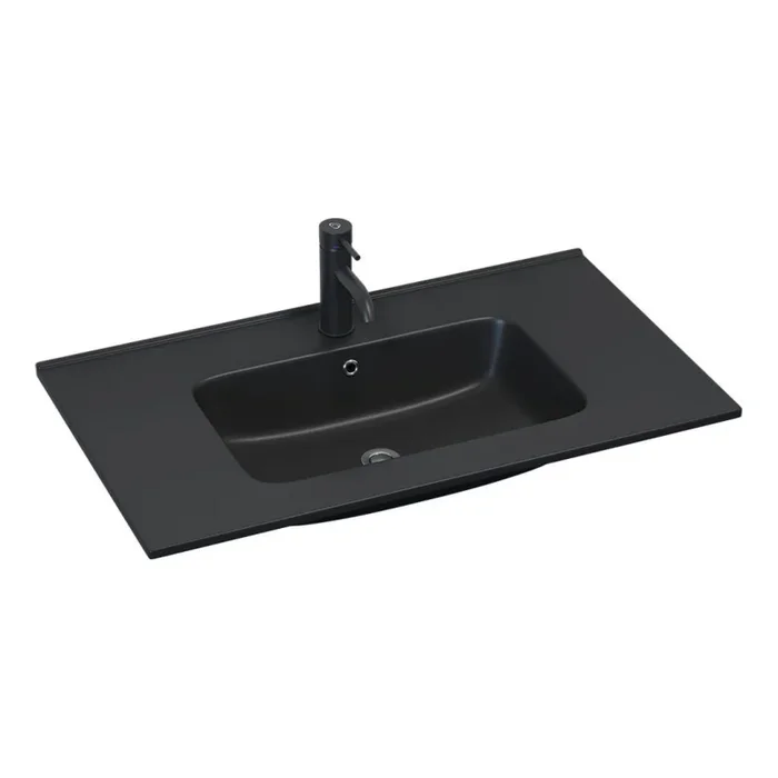 BATH DELUXE 06-080-27-02-00 – Lavabo empotrado HYGE 81 x 46 cm cerámica/negro