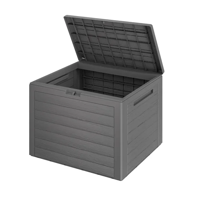 Baúl almacenaje jardín Lille gris 78×43,8x55cm 190L exterior