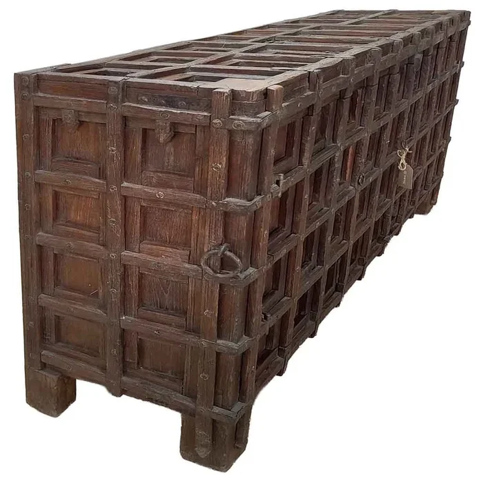 Baúl de madera marrón 155x41x90