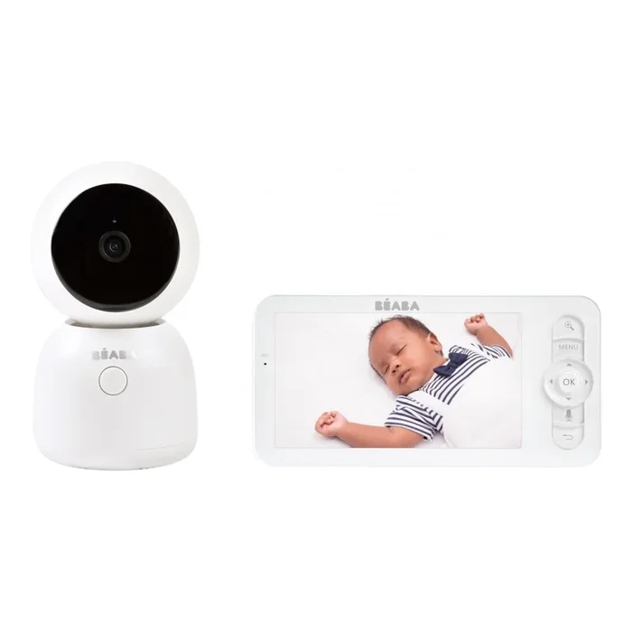 Beaba – Vigilabebés inteligente recargable con monitor ZEN NIGHT 720p 5V 4000 mAh Wi-Fi blanco