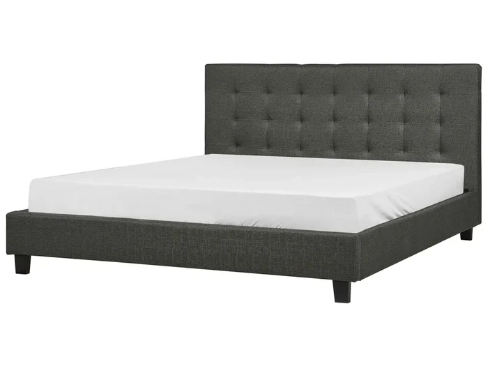 Bed Fabric LA ROCHELLE 180 x 200 cm (EU Super King) Dark Grey