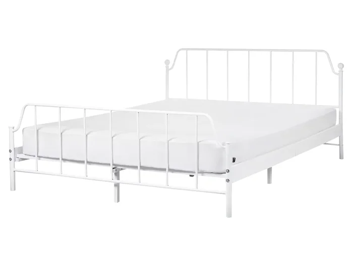 Bed Metal MAURESSAC 160 x 200 cm (EU King Size) White