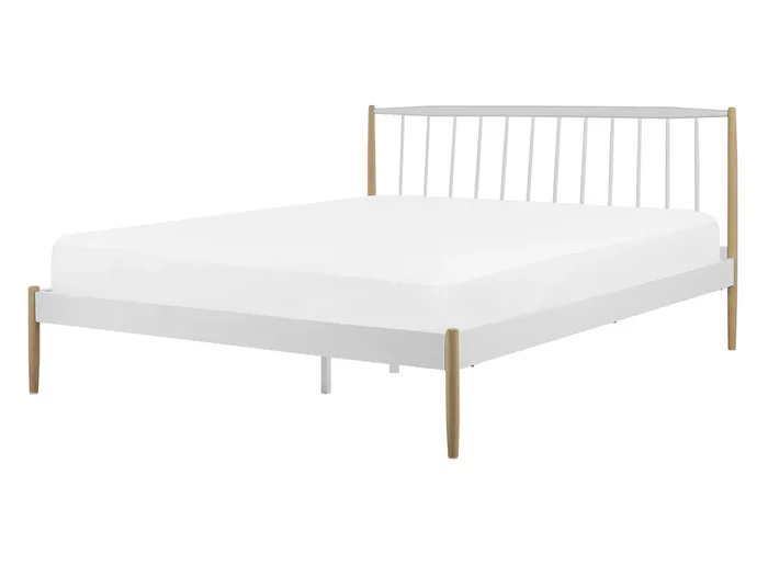 Bed Metal MAURS 140 x 200 cm (EU Double) White