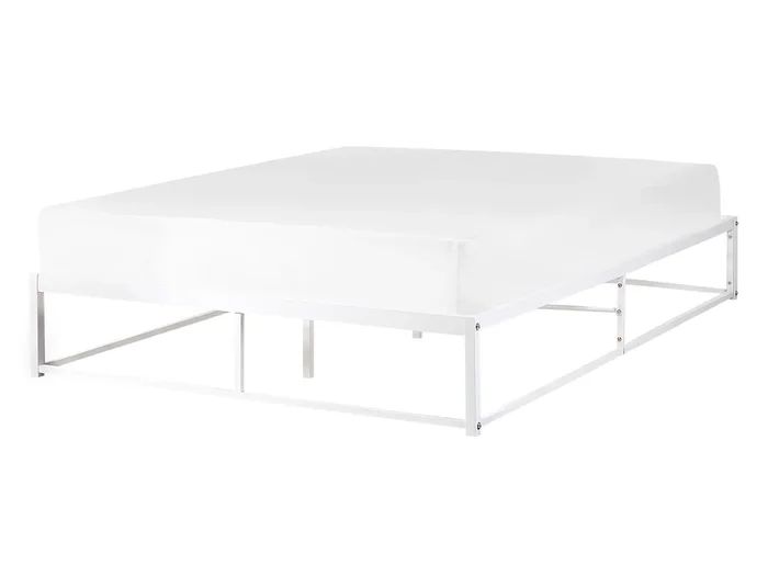 Bed Metal VIRY 140 x 200 cm (EU Double) White