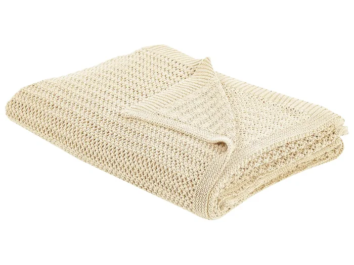Bedspread ILEN Cotton 150 x 200 cm Beige